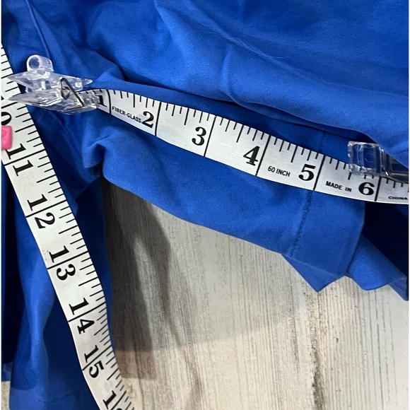 British Khaki Royal Blue Shorts Size 12 - Picture 6 of 12